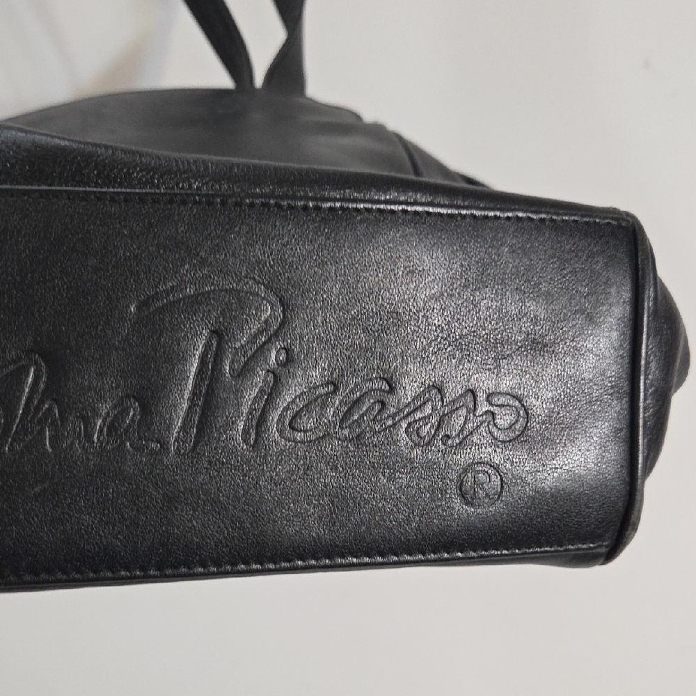Paloma Picasso Black Shoulder Bag with Gold Logo - Picture 9 of 16